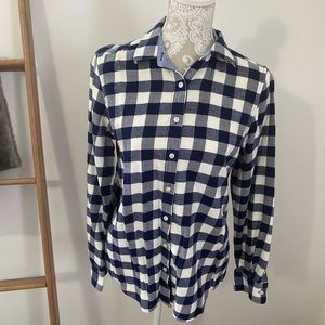 Land End (NWOT) Womens Navy Flannel